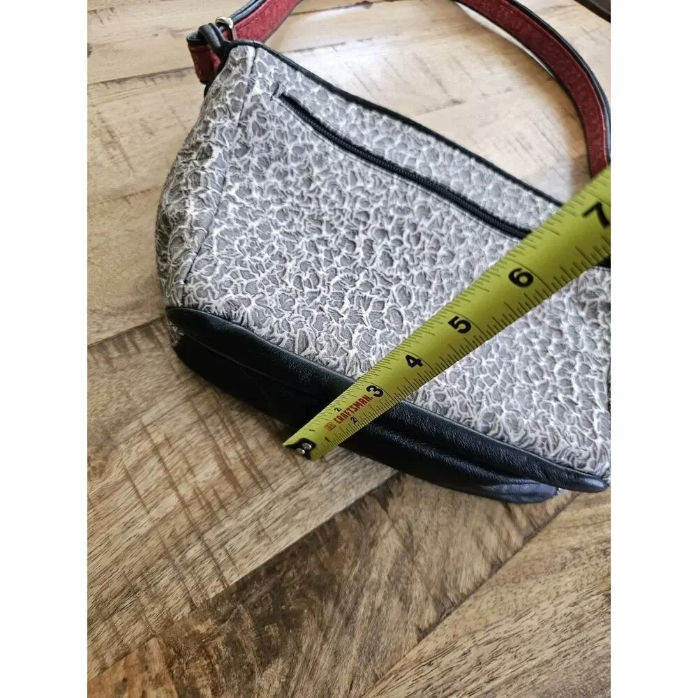 D’Onofrio Leather Designs Handcrafted Shoulder Bag‎ Black Red USA